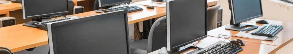 Computers in a school computer lab