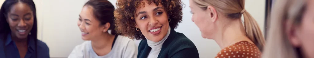 Diverse women in a business meeting