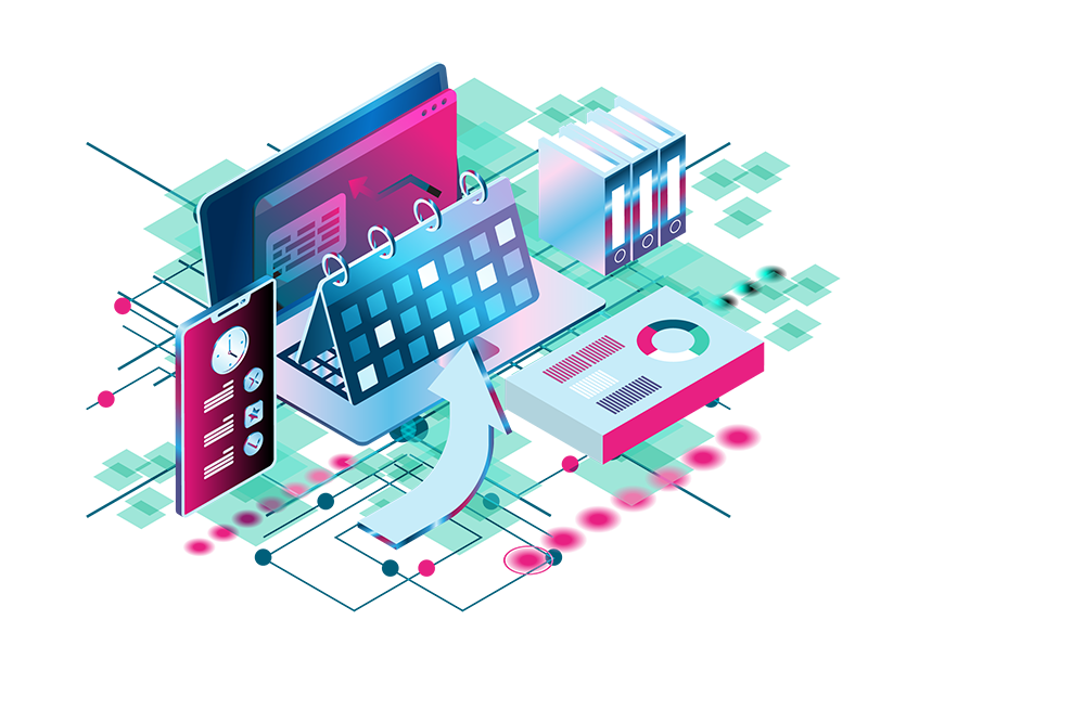 Digital transformation concept for organizing data with Salesforce through Strata Information Group